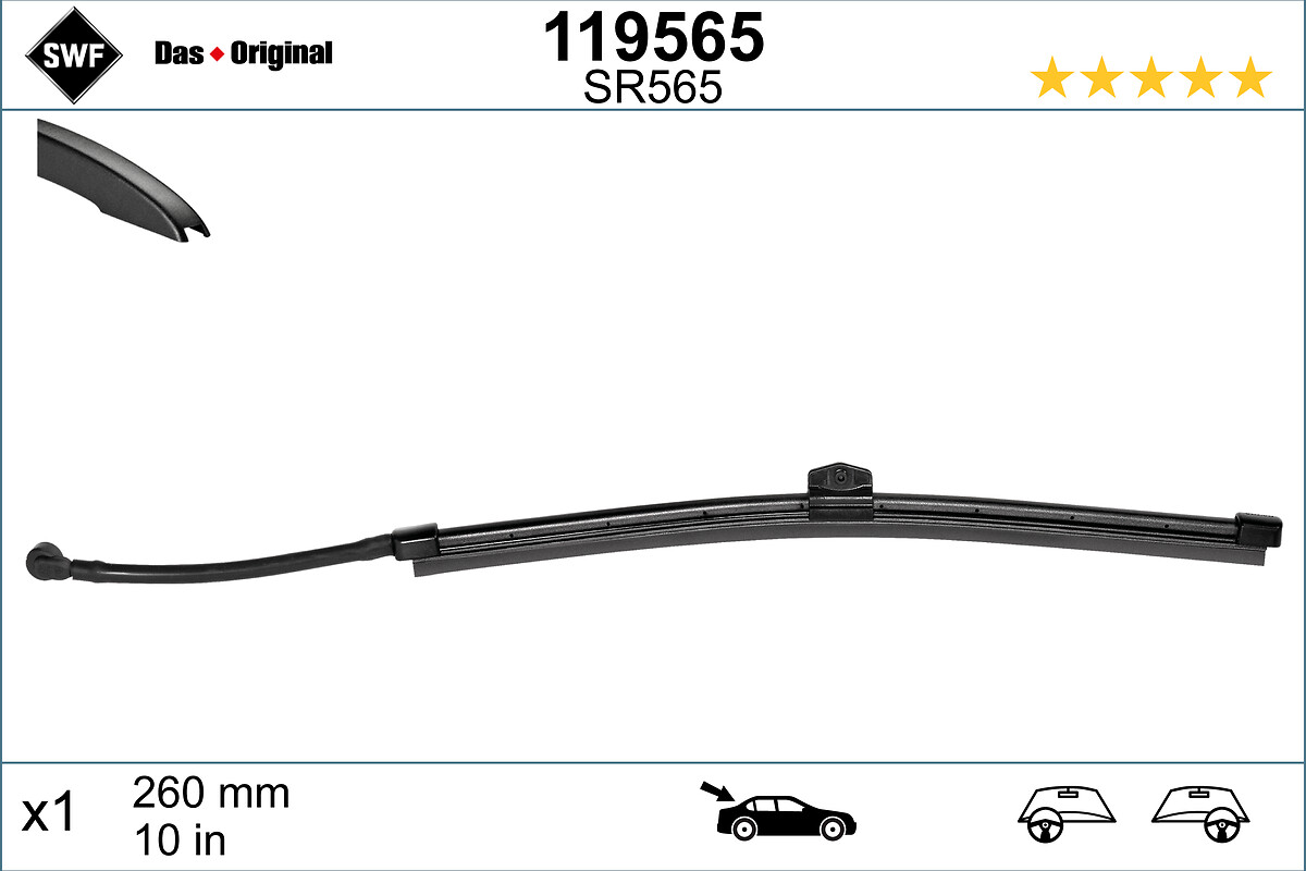 SWF 119565 DAS ORIGINAL REAR Viskerblad